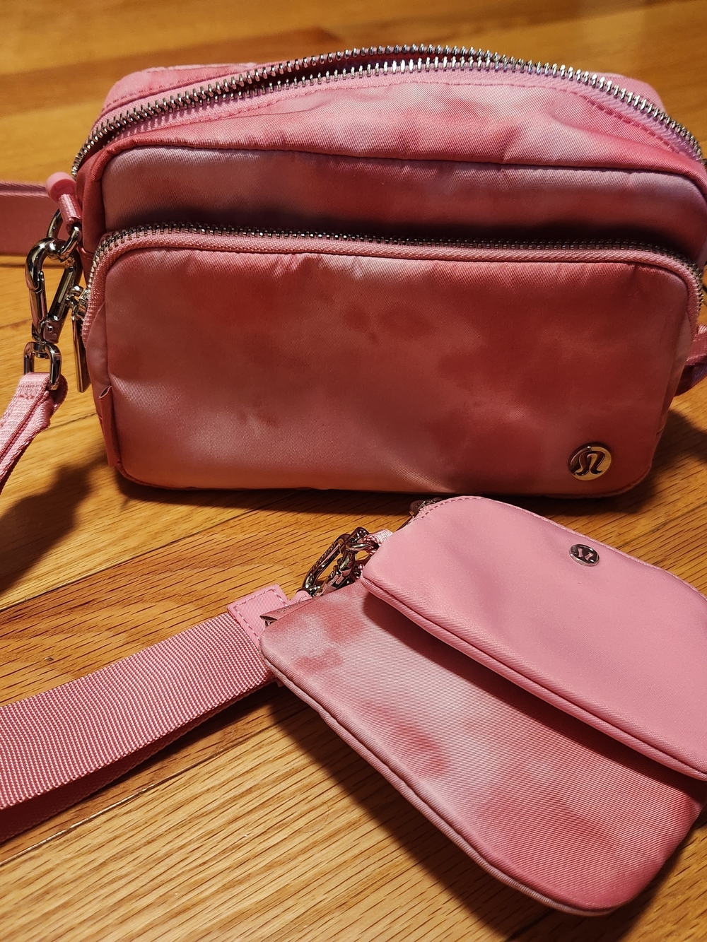 lululemon athletica Pink Crossbody Camera Bag with Coin Pouch Wristlet
